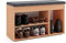 KOMTO Schuhbank mit Sitzfläche - Schuhregal Bank mit Stauraum Buche 80 x 48 x 32 cm Schuhschrank mit Sitzbank Flur Bank Garderobenbank Sofia