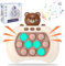 Pop It Fidget Spielzeug, Squeeze Toys, Sensorische Fidget Spielzeug für Kinder, Quick Push Puzzle Spielzeug für Jungen Mädchen (Bear)