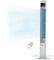 PureMate 47-Inch Tower Fan with Air Purifier, DC Motor Oscillating Electric Fan 28W,12 Speeds, LED Display, 4 Modes, 12H Timer, Quiet Standing Bladeless Fan for Large Bedroom, Home Office
