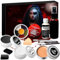 Halloween Schminke, Halloween Spezialeffekt Make up Set, Halloween Make up Set Kunstblutspray+Kunstblutgel+Flüssigkeit Latex+ 6 Farben Make up Palette+Scar Wax+Schminke Schwarz Weiß