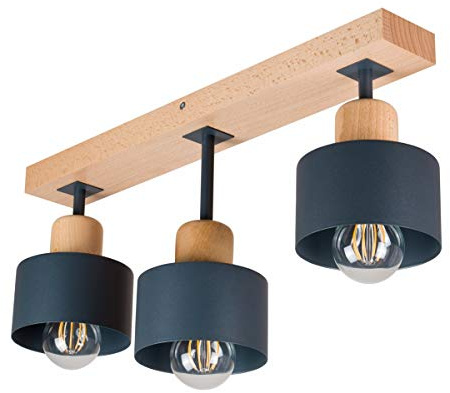 alfalux Deckenlampe Mit 3 Lampenschirmen LED Deckenleuchte Leuchte Skandinavische Lampe Wohnzimmerlampe Schlafzimmerlampe Kinderzimmer Wohnzimmer Schlafzimmer Badezimmer Küche Deckenleuchten AN50x7BU