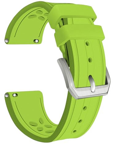 Korlexchi Uhrenarmband aus Fluorkautschuk für Herren Kompatibel Mit IWC Armband Für Big Pilot Uhren Bänder Für Portofino Armbänder Für Portugieser Für TOP GUN 20mm 21 22mm (21 mm, Grün B)