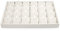 Papten Schmucktablett stapelbar aus Sackleinen, Schmuckaufbewahrung Schublade Schmuckeinsatz Organizer 24 Fächer Schmuck Display für Ketten (Beige)