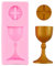 QDMOLDS Silikonformen für die Heilige Kommunion, Kelch, Fondant, Kuchendekoration, Cupcake-Topper, Polymerton, Süßigkeiten, Gummipaste, QMK100