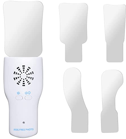 FUREIN SMILE Dental Photography Mirrors Fog-Free - Dental Orthodontics Mirror Reflector Intra-oral Teeth Inspection LED Mirror Wireless Charger & Fan with 4 Interchangeable Mirrors