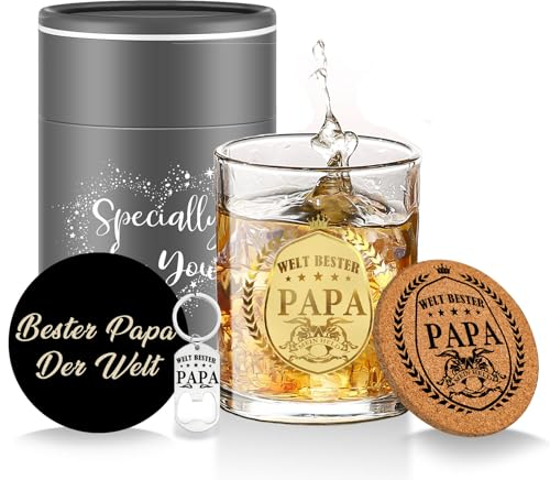 Bicchiere da whisky personalizzato per uomo, festa del papà, regalo di compleanno per papà, regalo di compleanno per papà, bicchieri da whisky, regali di papà, figlia, figlio, regalo per papà