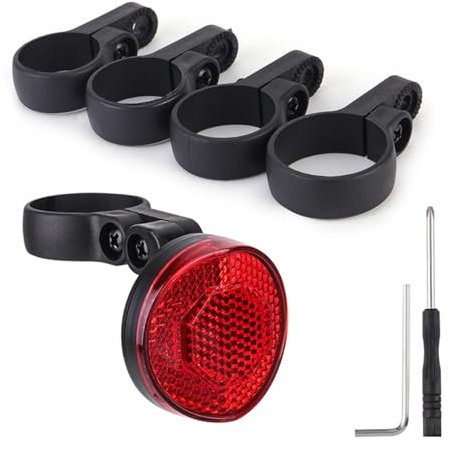 Sqxaldm Diebstahlsichere Airtag Fahrradhalterung GPS-Tracker-Zubehör für Sattelstütze, Wasserdicht & Robust, Ideal für Fahrräder, E-Bikes und Roller, Airtag-Fahrradreflektor Schwarz