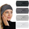 Flintronic 4 PCS Sports Damen Stirnband, Baumwollstretch Schweißband Mischfarben, Wicking Stretchy Stirnband für Frauen Sport/Yoga/Laufen/Fitness