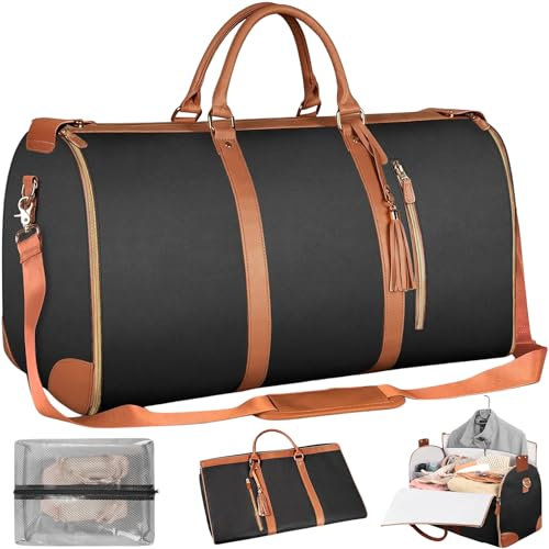Reisetasche Faltbare Tasche, Faltbare Tasche, Reise-wasserdichter Kleidersack, Handgepäck-Kleider-Seesack, Damen-Reisetasche, Handgepäcktasche mit großer Kapazität, geeignet für Geschäftsreisen