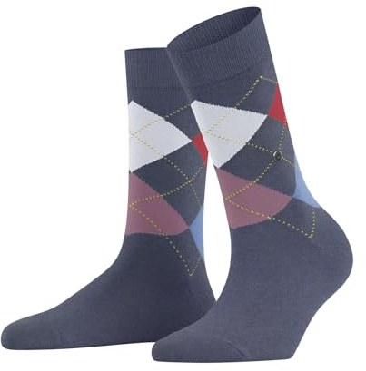 Burlington Damen Socken Queen W So Baumwolle gemustert 1 Paar, Blau Light Jeans 6662, 36-41