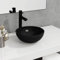 Waschbecken Hartglas 30x12 cm Schwarz,Modernes Waschbecken aus gehärtetem Glas Schwarz Für Bad, Waschraum und mehr