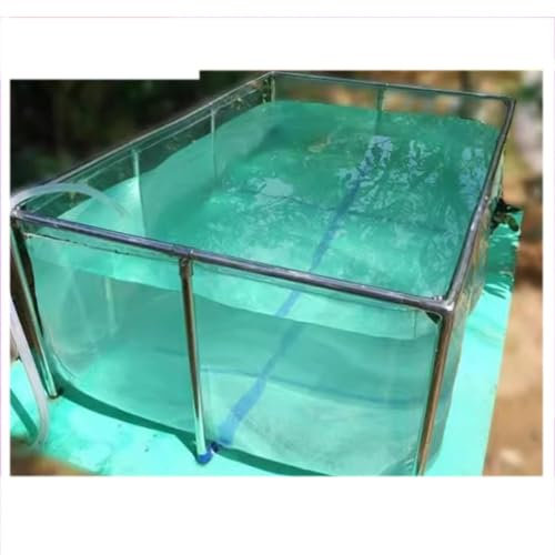 Piscine Hors Sol, Piscine 100% Transparente, PVC Épais Résistant au Froid avec Support en Acier Inoxydable, Facile à Installer, 10 Ans d'Utilisation (Couleur : Transparent, Taille : 150X200X