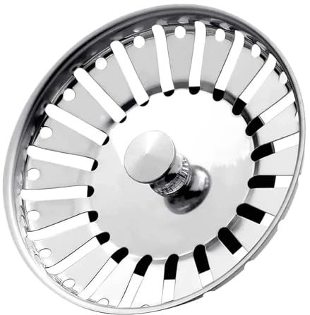 NHEISSCF Filtro Tappo lavandino, Tubo di Scarico del lavand Tappo for lavello da Cucina in Acciaio Inox for Lavare i Piatti e i rifiuti