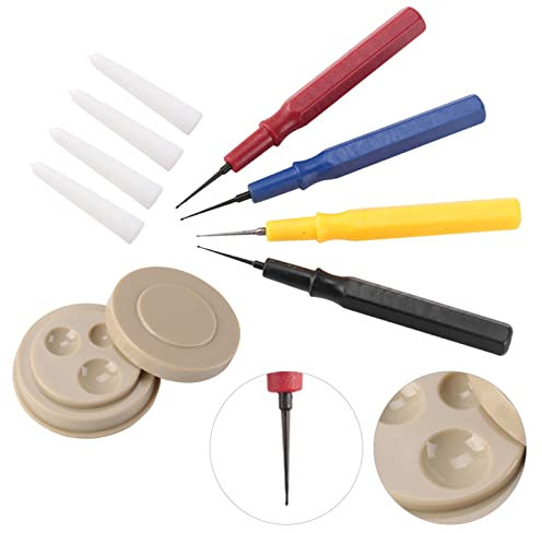 Tbest Uhrenöler-Tablett, Uhrmacher-Reparaturwerkzeug, Professionelles Uhrenöler-Set, 1 Ölbecher, 4 Ölstift-Sortimentsset