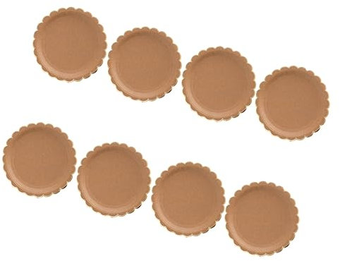 Healeved 8pezzi Piatti Di Carta Kraft Riutilizzabile Da Semplici Per Feste Picnic e Ristoranti Per Eventi e Catering