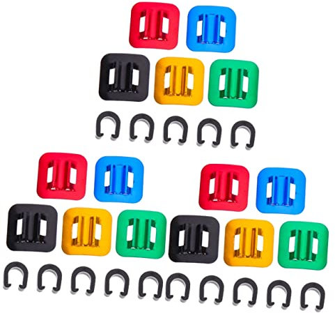 BESPORTBLE 3sets Fixed C-shaped Buckle Cord Organizer Ratchet Strap Stop Hoverboard Wire Ties Cable Lock Bike Cable Crimps Throttle Bicycle Brake Cable Cycle Lock Cable Clamp Clasps 6pcs*3