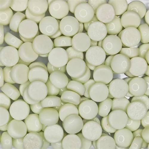 XYLRSMH Mosaiksteine Zum Basteln 85 Stück (120 g) glasierte, runde Jade-Mosaikfliesen, 12 x 5 mm, DIY-Bastelmaterialien, Mosaikherstellung, mehrere Farben Mosaiksteine(Beige)