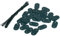 Lot de 78 pièces - Fixations PVC pour Brise-Vue et Canisse, Résistant aux Intempéries - Clips de Montage et Attaches de Câble pour Plaques - Jardin & Balcon (Vert)