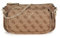 GUESS Noelle II Double Pouch Crossbody Bag Latte Logo/Brown
