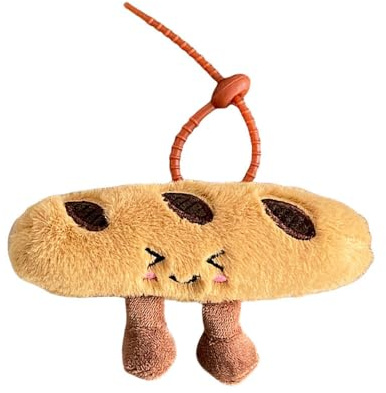 BONTOUJOUR Porte-clés avec pendentif en forme de baguette en forme de pain souriant et souriant