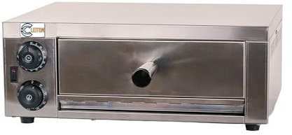 Cleiton® Forno per pizza compatto semplice elettrico da 1 pizza da 30 cm Piano in acciaio inox con riscaldamento rapido | Temperatura 350°C - 1600W | Uso commerciale e domestico