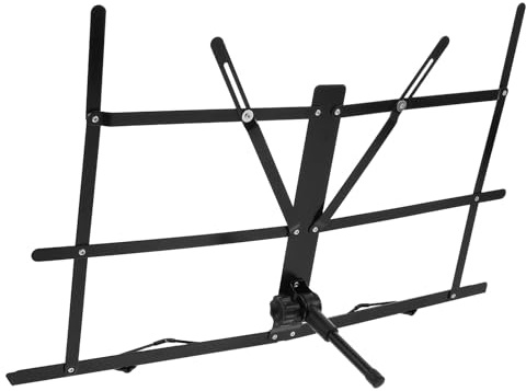 GALPADA Klappbarer Notenständer und Stabiler Unterstützung mit Verstellbarem Winkel aus Metall Inklusive Tasche für Musikdisplay und Tablette Halterung