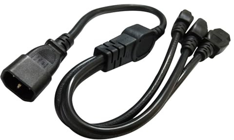Gissroys IEC320 C14 to 3xC13 Power Cable Efficient and Reliable Power Distribution Solution for Rice Cooker Kettle Monitor Plug to Female Cable