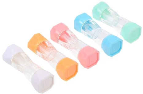 IMUSINICE 5pcs Portable Plastic Lens Storage Box with Sturdy Design, Lens Organizer for Contact Lenses, for Work and Trip Use, Compact and Sturdy Glasses Case Container Random Color