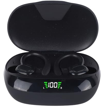 MAJONMMERD Cuffie Bluetooth Over Ear, Auricolari Sportivi Senza Fili, Stereo 4D Surround HD Suono Riduzione Rumore Operazione Vocale per Corsa Allenamento