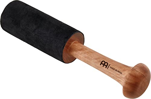 Sonic Energy Mazo resonante de madera con cuenco tibetano, 26 cm, con piel de ante, para cuencos tibetanos (SB-RM-LE-L)