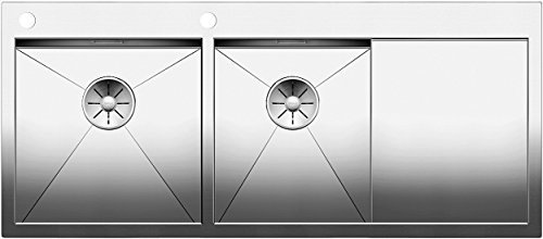 BLANCO 521650 Lavello da Incasso Zerox 8 S-If Inox per lavabo Principale Cucina a Sinistra, Acciaio Inossidabile, 80 cm Unterschrank
