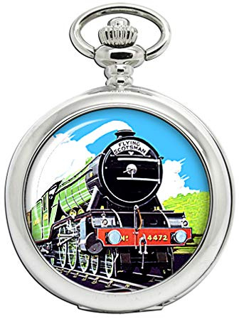 Family Crests Flying Scotsman Vintage Poster Image Full Hunter Pocket Watch