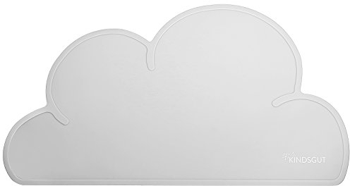 Kindsgut Platzdeckchen Wolke, Tischset, Unterlage in kinderfreundlichem Design und dezenten Farben, frei von BPA, Hellgrau