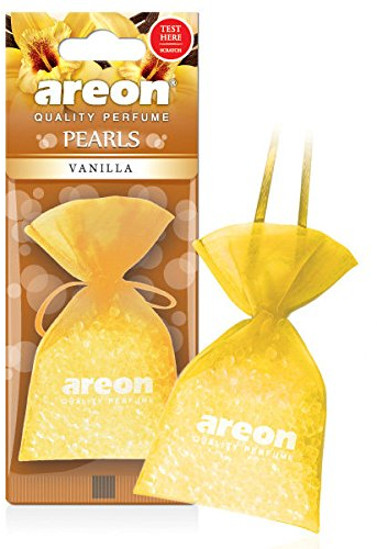 Areon Pearl Auto-Lufterfrischer, Vanille-Aroma, Qualitätsparfüm für Haus, Büro (Pack von 3)