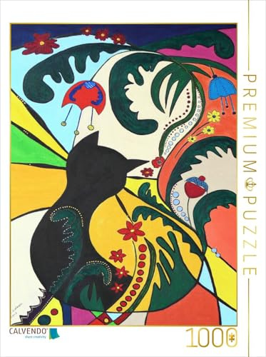 CALVENDO Puzzle Flower-Kätz, Petra Kolossa, Acryl auf Leinwand, 70x50, 2013 | 1000 Teile Lege-Größe 48 x 64 cm Foto-Puzzle für glückliche Stunden