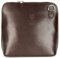 Belli italienische Ledertasche Damen Umhängetasche klein Handtasche Schultertasche Abendtasche in dunkelbraun - 17x16,5x8,5 cm (B x H x T)