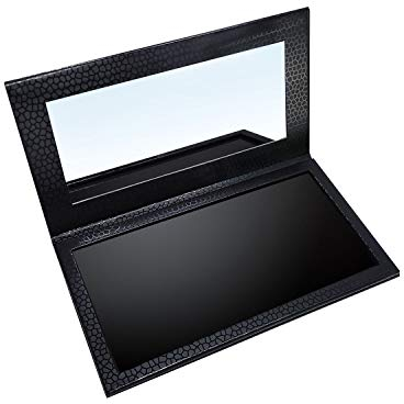 Allwon Magnetic Palette Leere Lidschatten Make-up-Palette mit Spiegel für Lidschatten Lippenstift Rouge Powder (Schwarz)