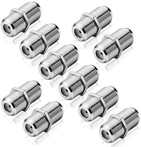 conecto Adapter F-Buchse auf F-Buchse, Doppelbuchse oder auch Gender Changer genannt für F-Antennenanschlüsse (10 Stück)