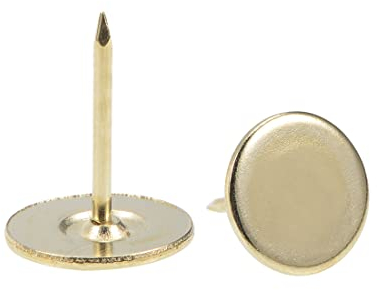 sourcing map 100Stk.Polsternagel 16mmx20mm Flachkopf Möbel Nagel Gold