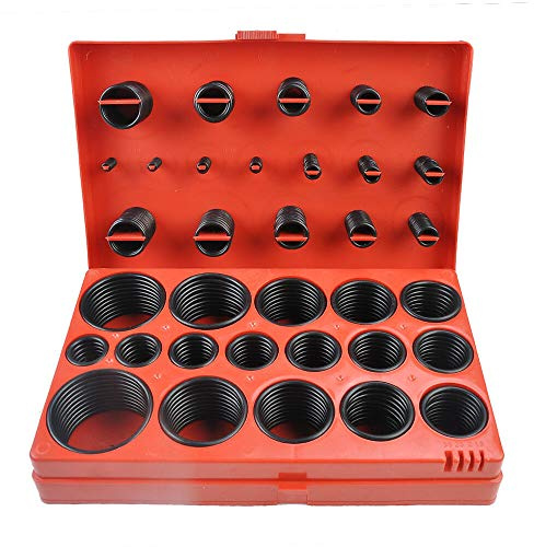 Gasea 407pcs Nitrile Rubber O Ring Assortment Kit Metric Oring Kit | 32 Imperial Sizes Sealing Gasket Washer Assortment Kit for Shower Plumbers Automotive Mechanic Repairs Air or Gas Connections