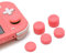 HEATFUN Coral Thumb Grips for Nintendo Switch Lite, Rubber Protective Joystick Caps - Coral (6mm, 9mm, 14mm)