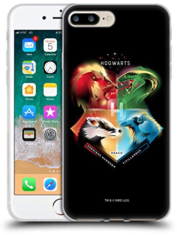 Head Case Designs Offiziell Offizielle Harry Potter Hogwarts Deathly Hallows XIX Soft Gel Handyhülle Hülle kompatibel mit Apple iPhone 7 Plus/iPhone 8 Plus