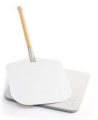 DOLCE MARE Pizza Stone Rectangular Alu-Peel White