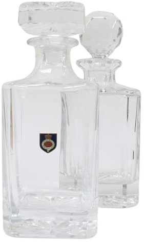Grenadier Guards Cut Crystal Glass Decanter & Golf Ball Style Stopper ME14