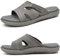 KuaiLu Chanclas Mujer Moda Ortopedicas Comodas Soporte del Arco Chancletas Baño Verano Cool Playa Piscina Ligera Abierta Sandalias Antideslizante Goma Suela Gris 42