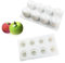 Oriental riverkit Moule De Silicone en Forme De Pomme 8 Trous 3D Moule De Cuisson Moule à Dessert Gelé, pour Gâteau, Entremet, Mousse