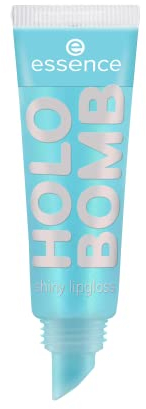 essence HOLO BOMB shiny lipgloss, Lip Gloss, Nr. 01 Iced Gloss, mehrfarbig, sofortiges Ergebnis, holographisch, strahlend, glänzend, strahlend frisch, vegan, ohne Alkohol (10ml)