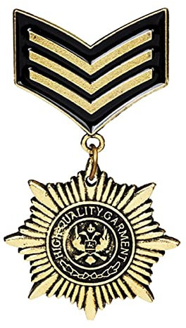 KhuWan Médaille Militaire Punk pour Homme Pop Punk Gothique Broche Badge Broche