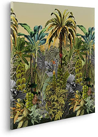 Komar Keilrahmenbild im Echtholzrahmen - Tropical Heat - Größe 60 x 60 cm - Wandbild, Kunstdruck, Wanddekoration, Design, Wohnzimmer, Schlafzimmer