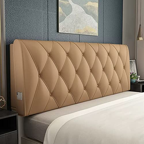 ZZYK Einfarbiges Keilkissen Aus Leder Kopfteil Rückenlehne Stützkissen Für Tagesbett Bettruhe Lesekissen Positionierung Gepolstert Mit Abnehmbarem Bezug,B,with headboard 59/150cm